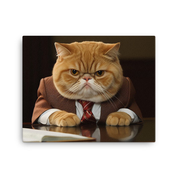 Exotic Shorthair Sales Consultant Canvas - PosterfyAI.com