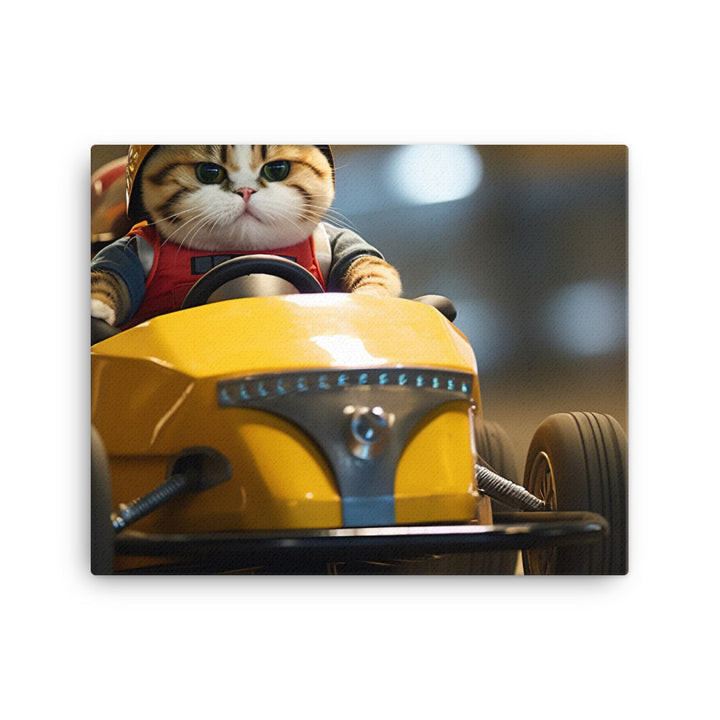 Exotic Shorthair Motorsport Athlete Canvas - PosterfyAI.com