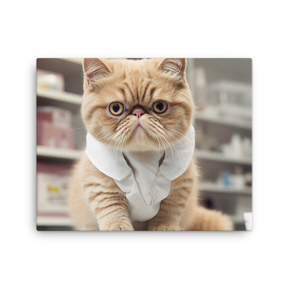 Exotic Shorthair Pharmacist Canvas - PosterfyAI.com