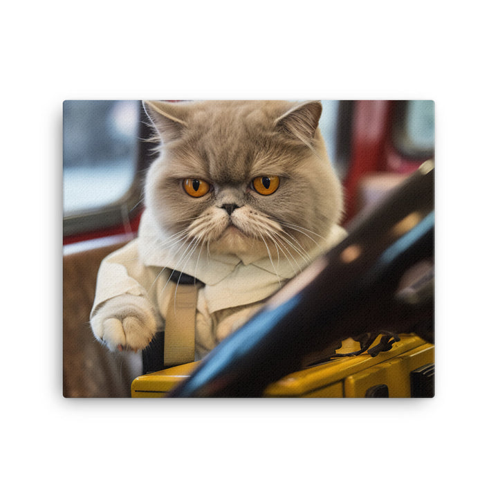 Exotic Shorthair Transit Operator Canvas - PosterfyAI.com