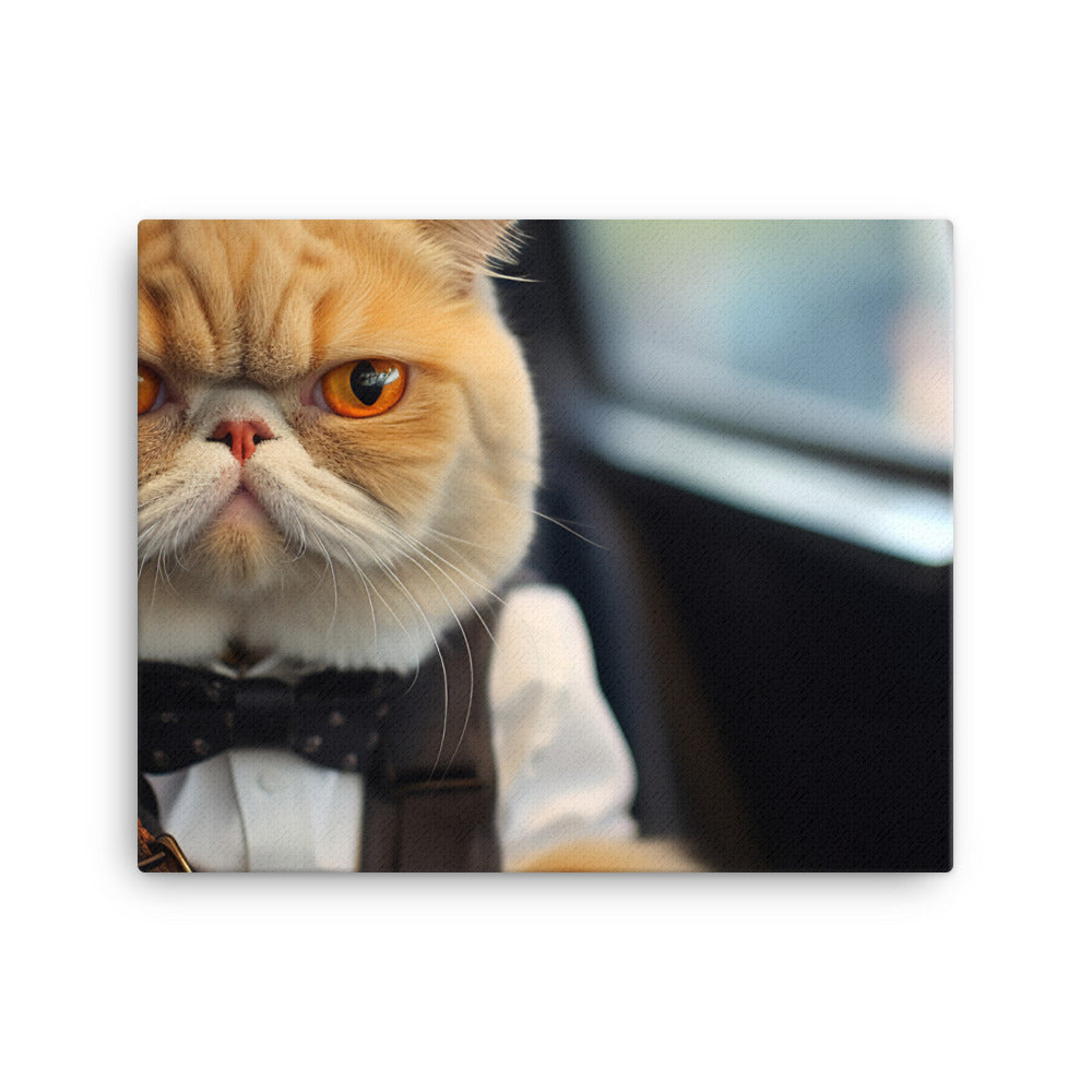 Exotic Shorthair Transit Operator Canvas - PosterfyAI.com