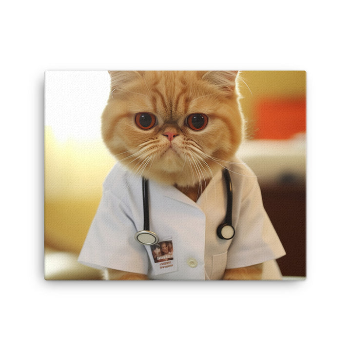 Exotic Shorthair Doctor Canvas - PosterfyAI.com