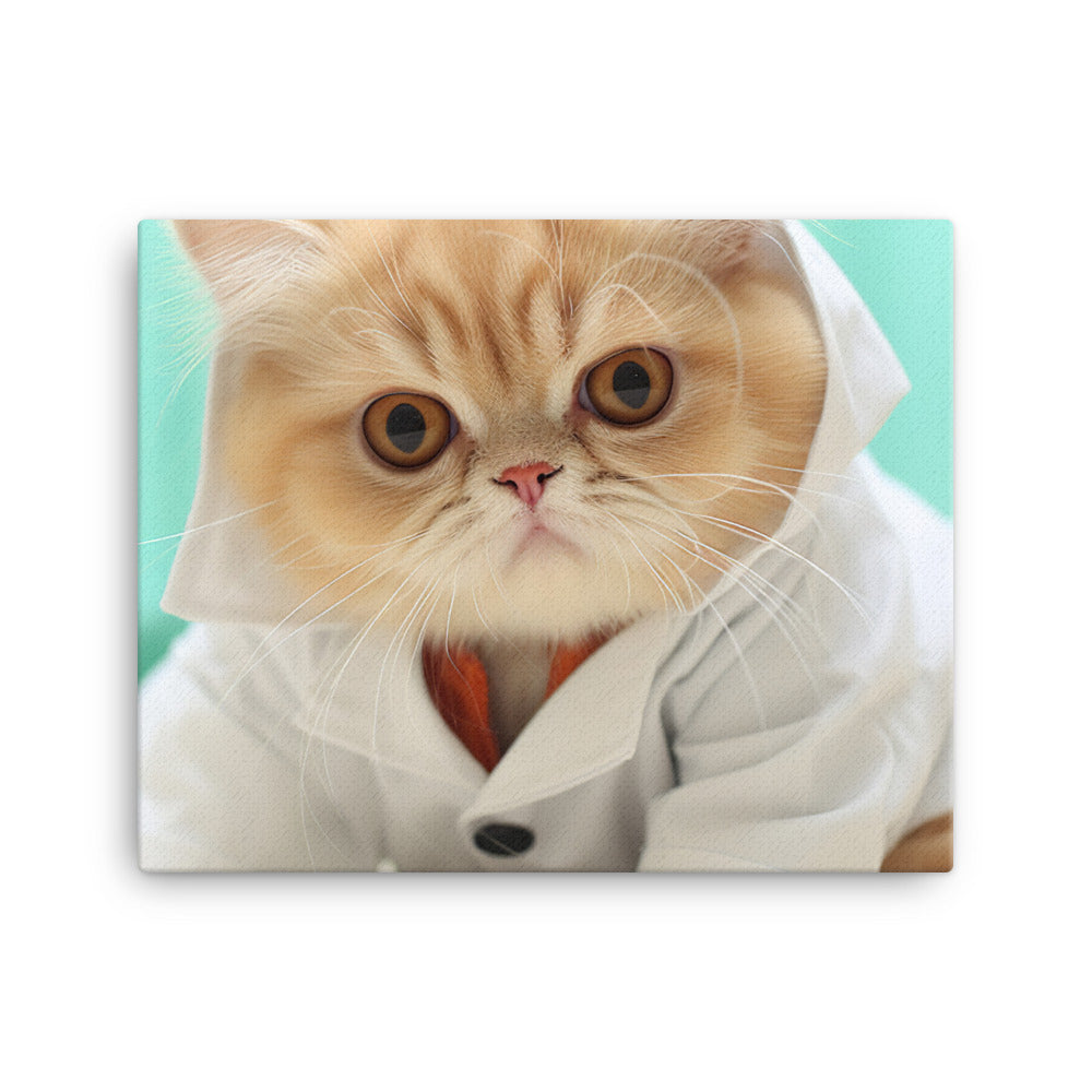 Exotic Shorthair Nurse Canvas - PosterfyAI.com