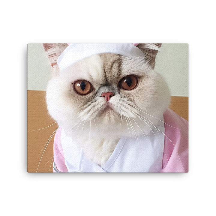 Exotic Shorthair Nurse Canvas - PosterfyAI.com