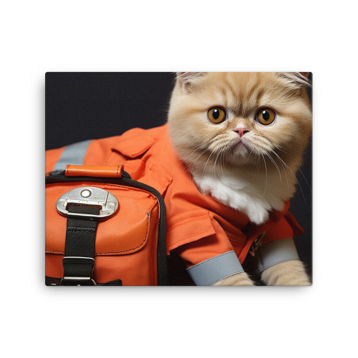 Exotic Shorthair Paramedic Canvas - PosterfyAI.com