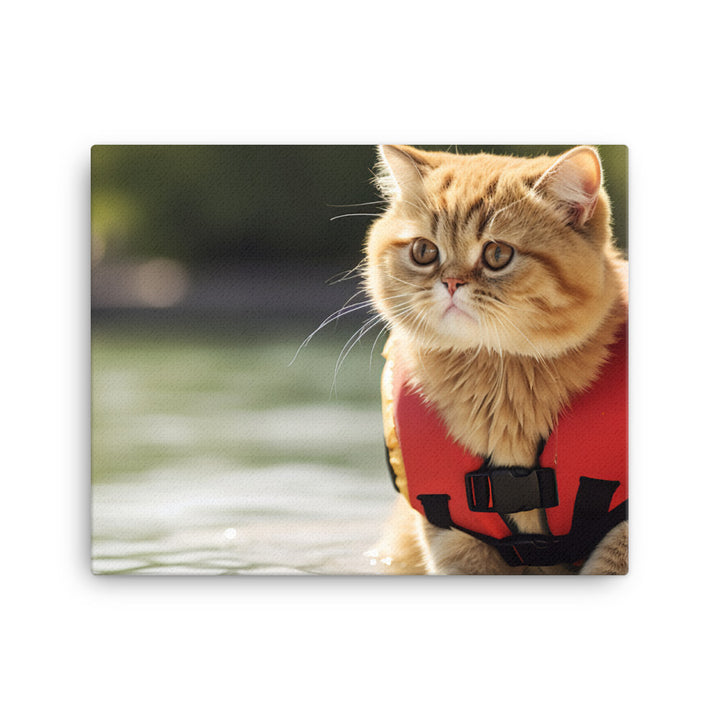 Exotic Shorthair Lifeguard Canvas - PosterfyAI.com