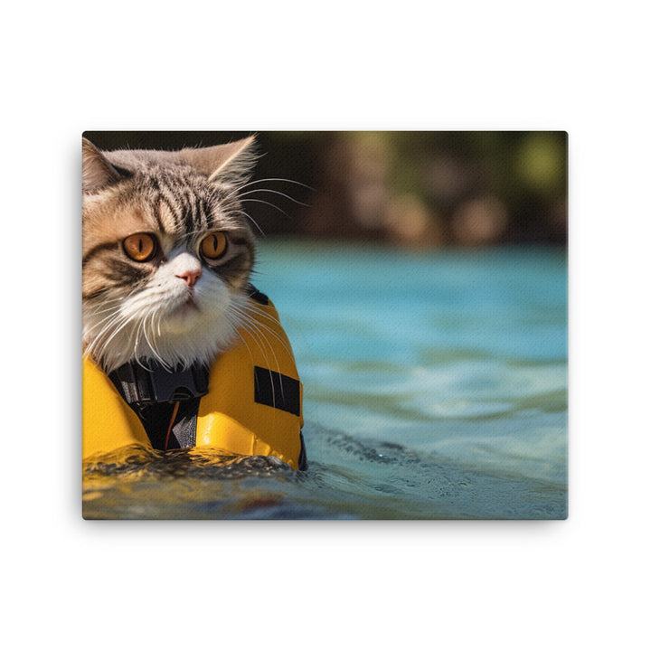 Exotic Shorthair Lifeguard Canvas - PosterfyAI.com