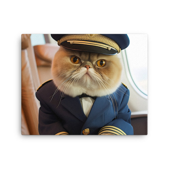 Exotic Shorthair Pilot Canvas - PosterfyAI.com