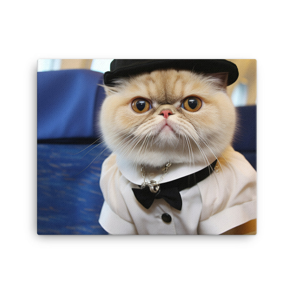 Exotic Shorthair Cabin Crew Canvas - PosterfyAI.com