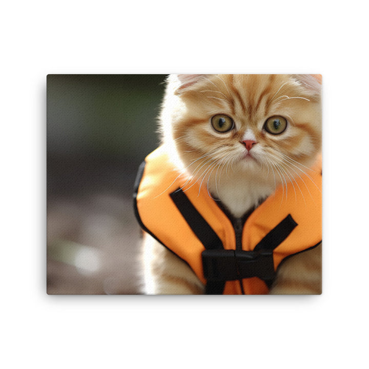 Exotic Shorthair Security Officer Canvas - PosterfyAI.com