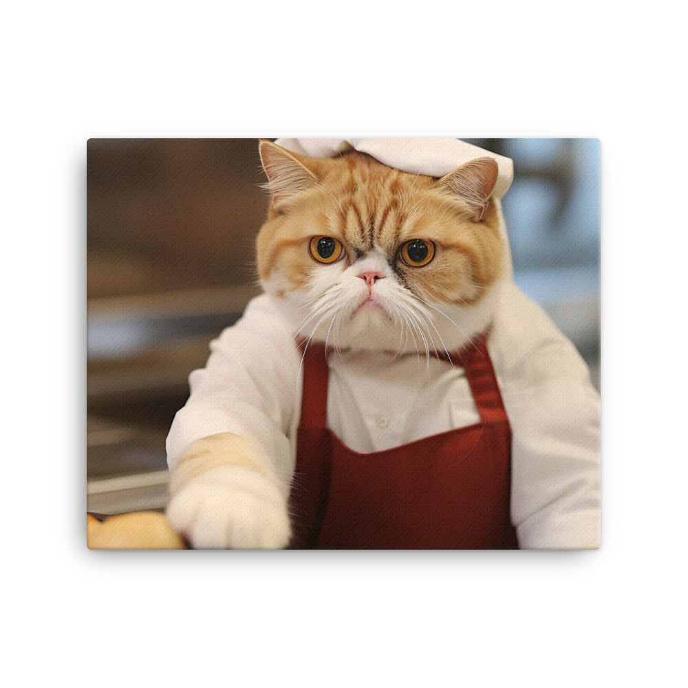 Exotic Shorthair Fast Food Crew Canvas - PosterfyAI.com