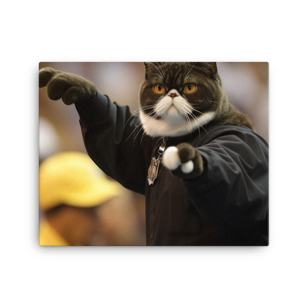 Exotic Shorthair Referee Canvas - PosterfyAI.com