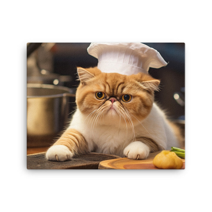 Exotic Shorthair Chef Canvas - PosterfyAI.com