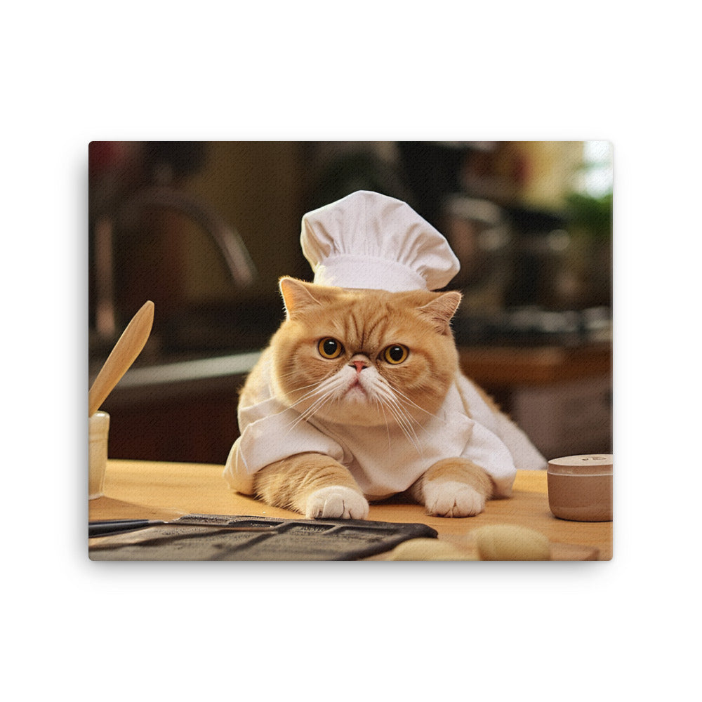 Exotic Shorthair Chef Canvas - PosterfyAI.com