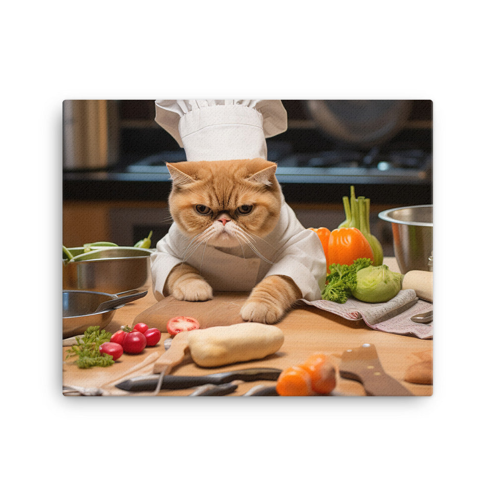 Exotic Shorthair Chef Canvas - PosterfyAI.com