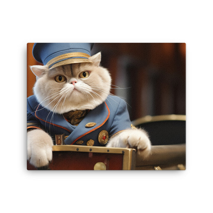 Exotic Shorthair Transit Operator Canvas - PosterfyAI.com