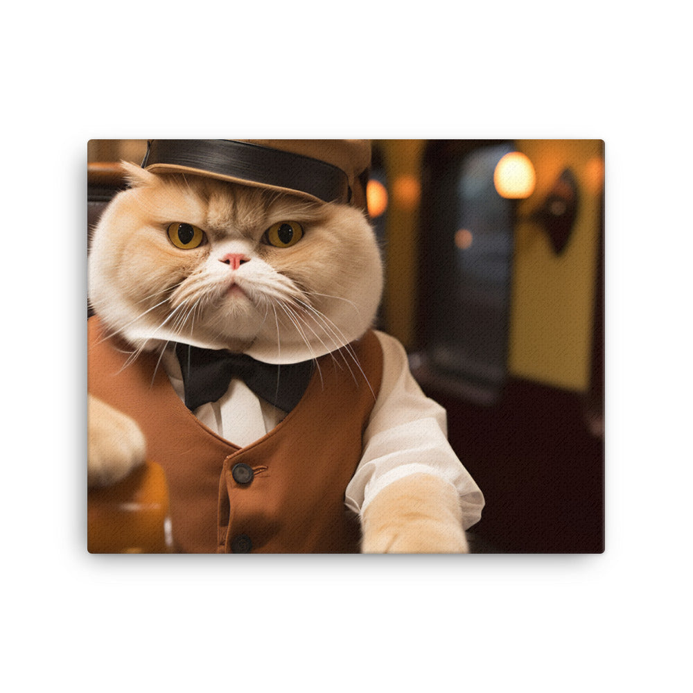 Exotic Shorthair Transit Operator Canvas - PosterfyAI.com