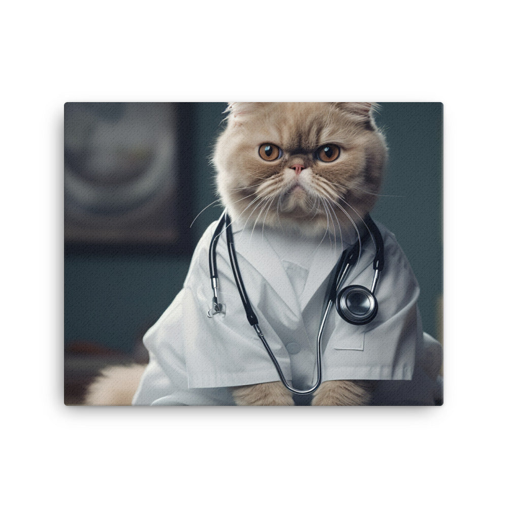 Exotic Shorthair Doctor Canvas - PosterfyAI.com