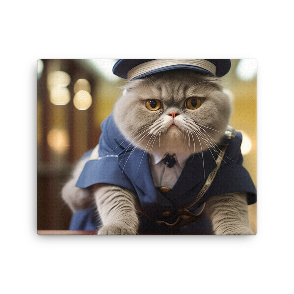 Exotic Shorthair Mail Carrier Canvas - PosterfyAI.com