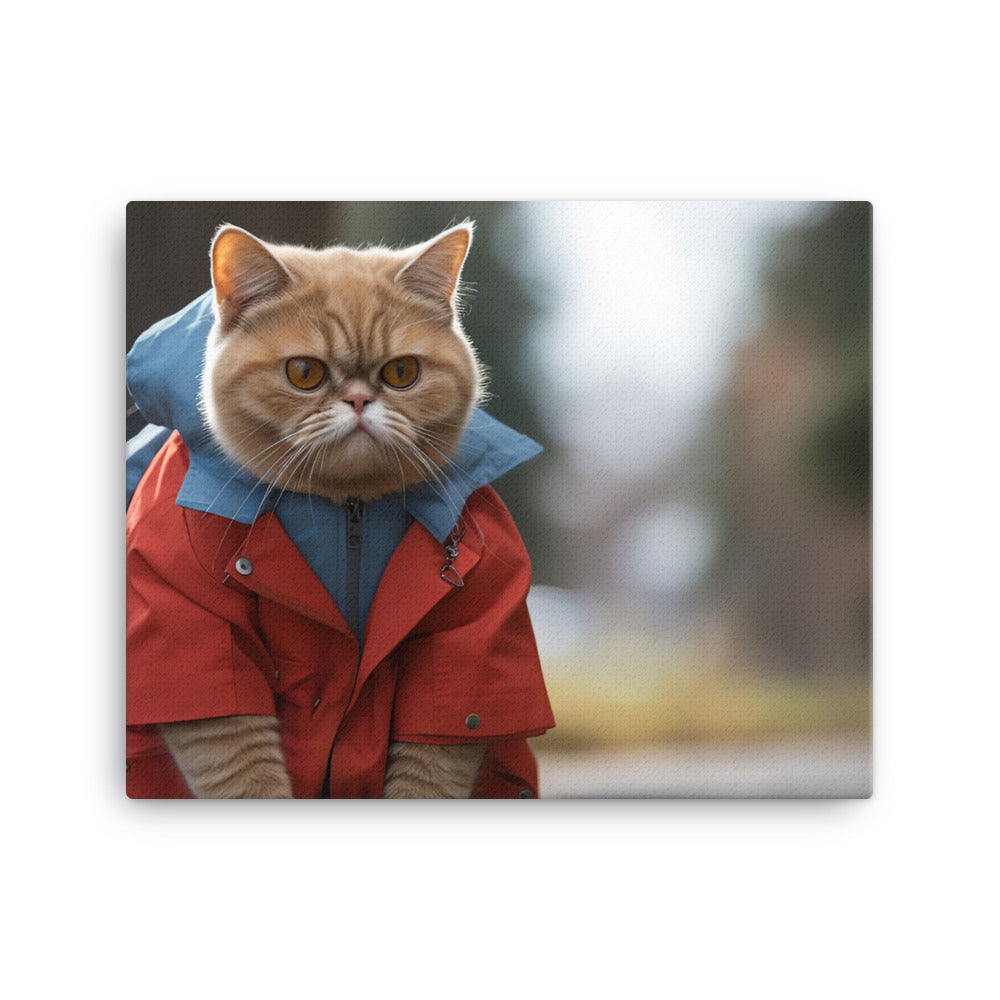 Exotic Shorthair Mail Carrier Canvas - PosterfyAI.com