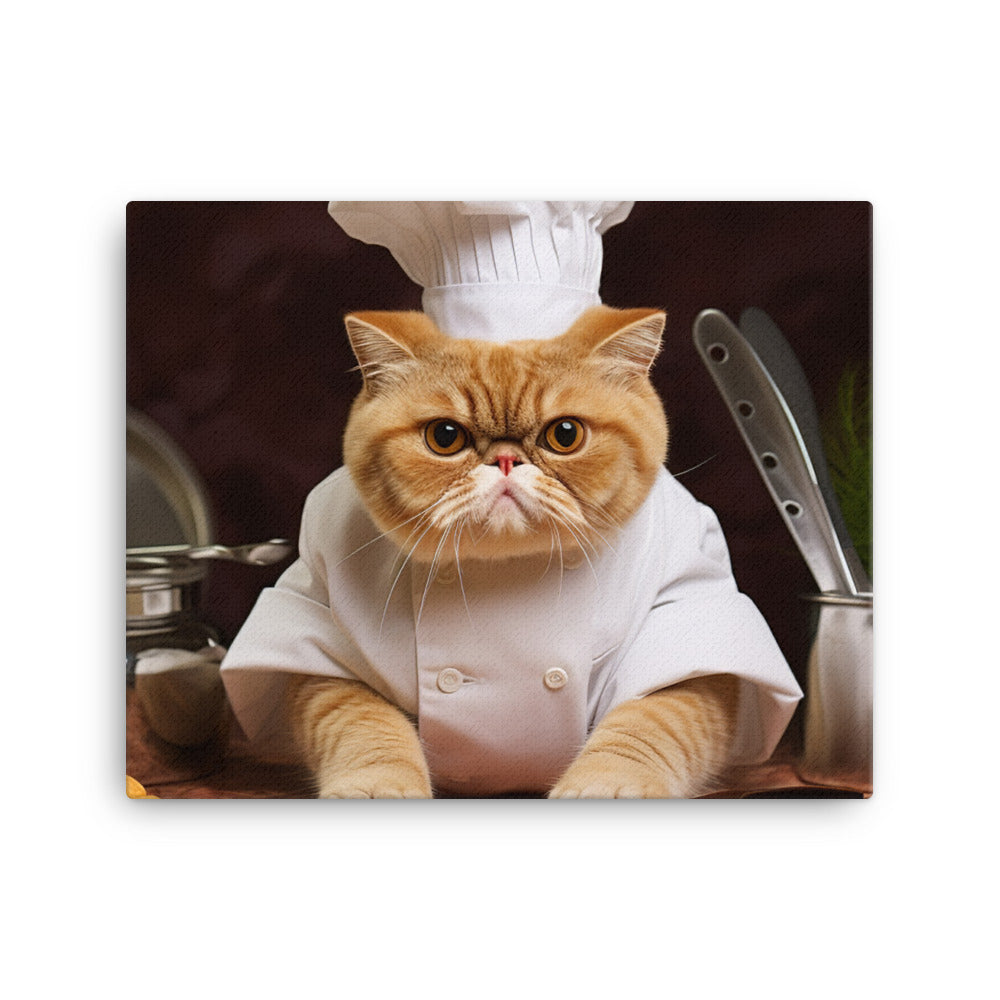 Exotic Shorthair Chef Canvas - PosterfyAI.com