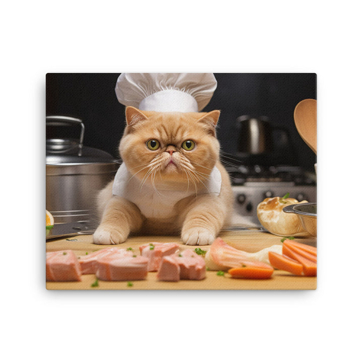 Exotic Shorthair Chef Canvas - PosterfyAI.com