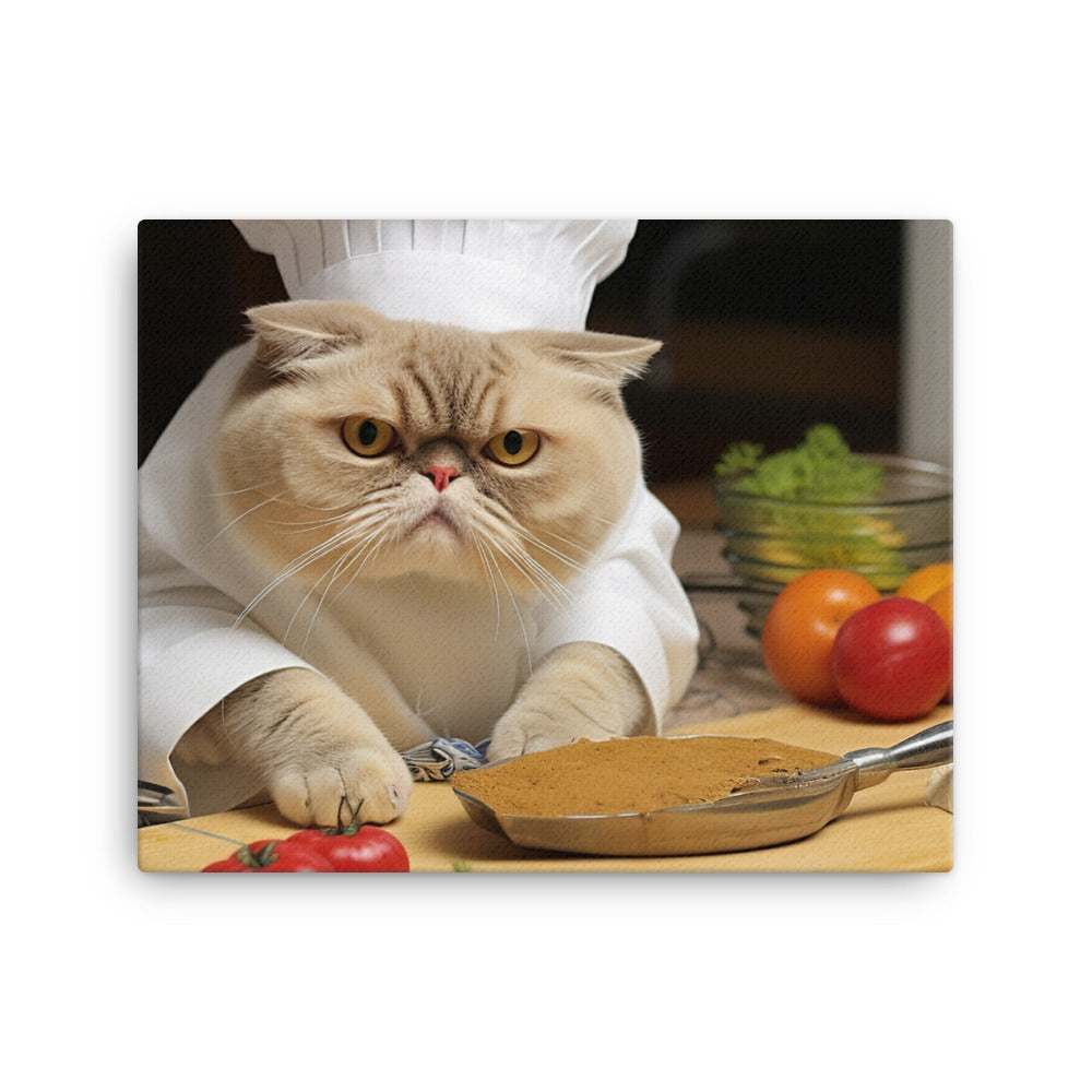 Exotic Shorthair Chef Canvas - PosterfyAI.com