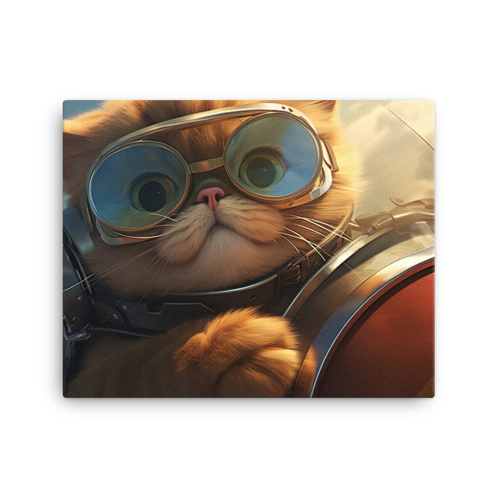 Exotic Shorthair Pilot Canvas - PosterfyAI.com