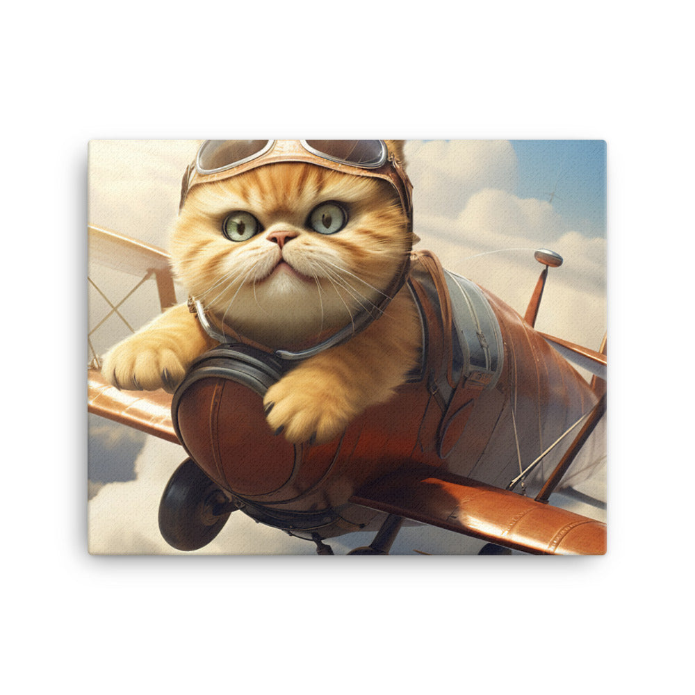 Exotic Shorthair Pilot Canvas - PosterfyAI.com