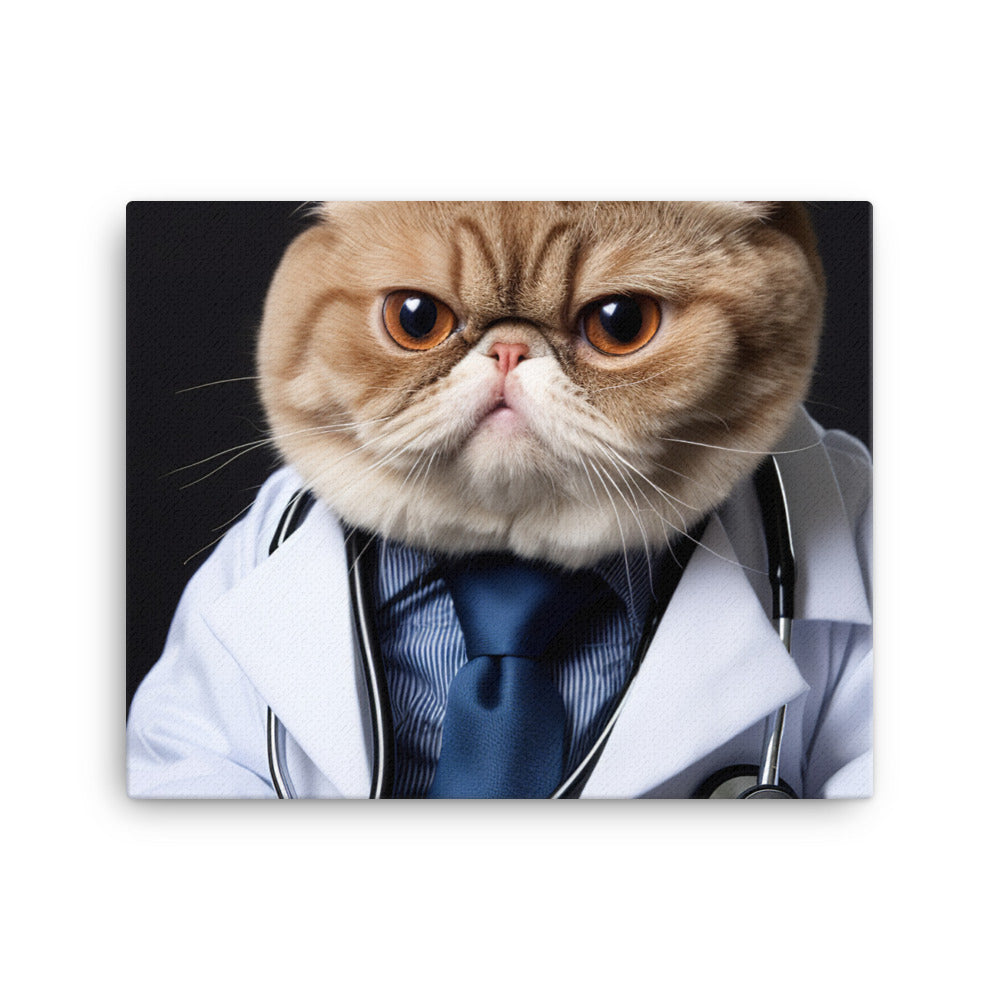 Exotic Shorthair Doctor Canvas - PosterfyAI.com