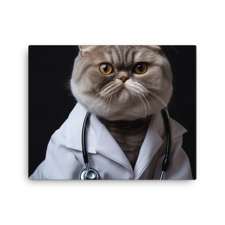 Exotic Shorthair Doctor Canvas - PosterfyAI.com