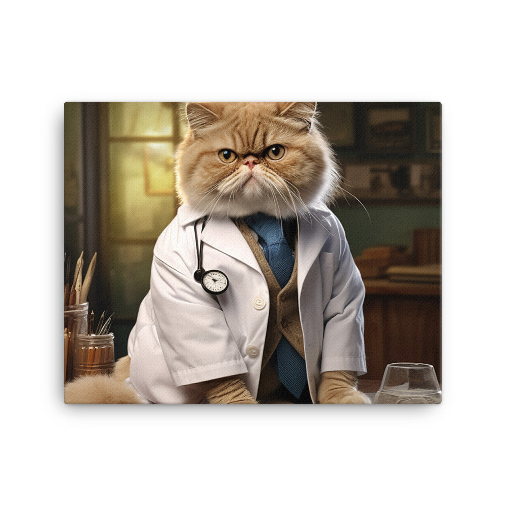 Exotic Shorthair Doctor Canvas - PosterfyAI.com