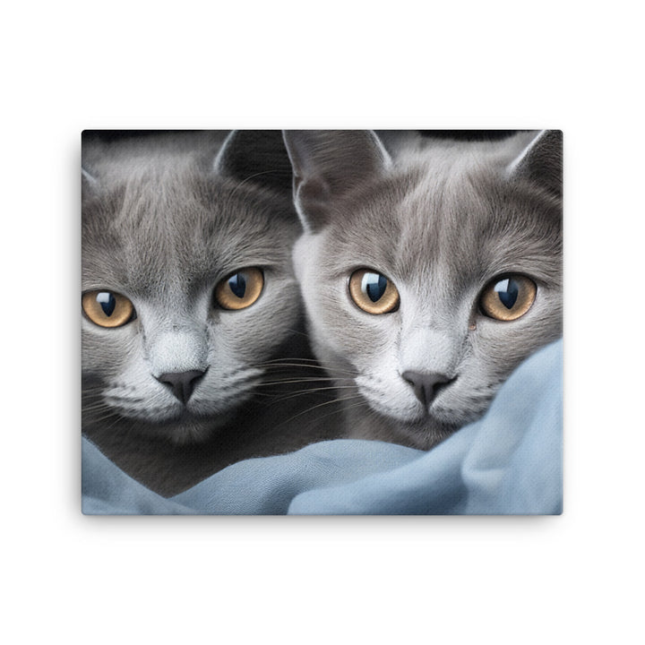 Russian Blue Canvas - PosterfyAI.com