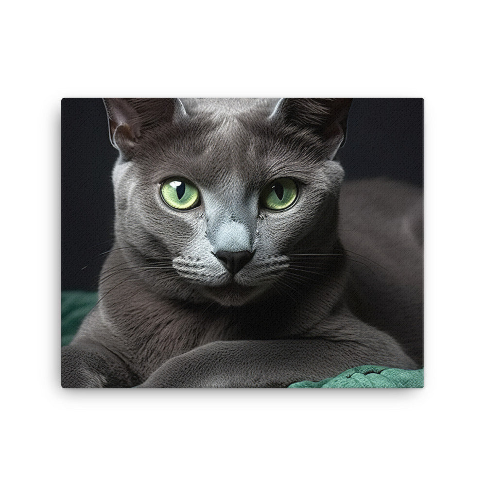 Russian Blue Canvas - PosterfyAI.com