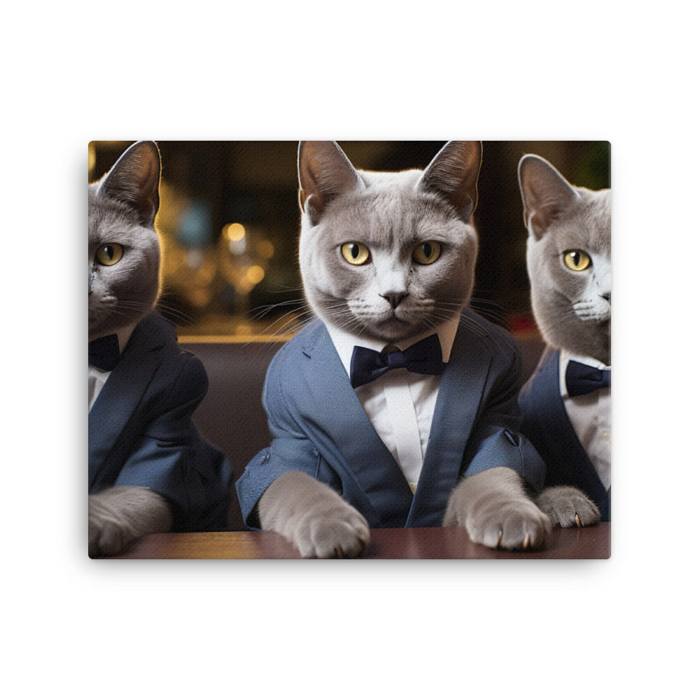 Russian Blue Canvas - PosterfyAI.com