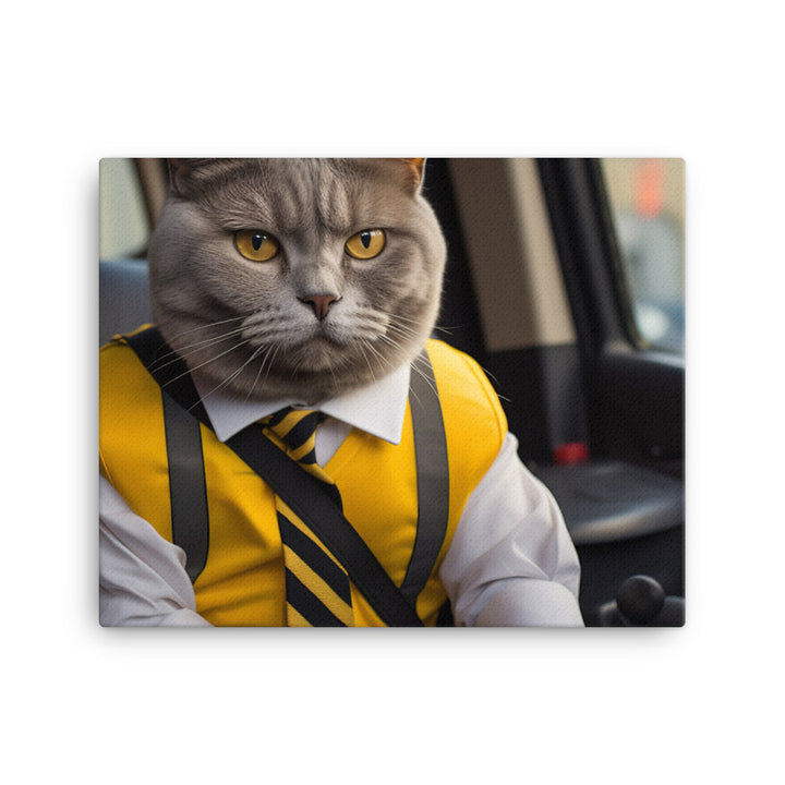 British Shorthair Transit Operator Canvas - PosterfyAI.com