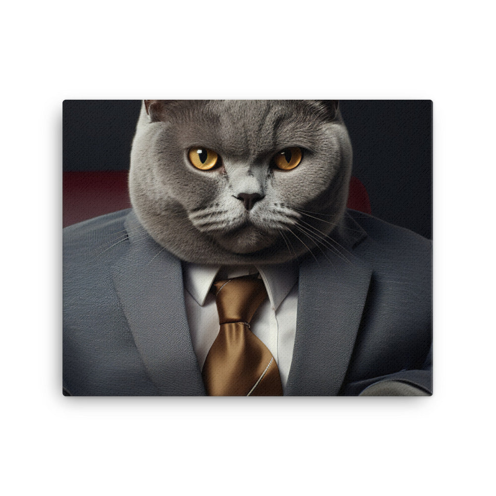 British Shorthair Sales Consultant Canvas - PosterfyAI.com