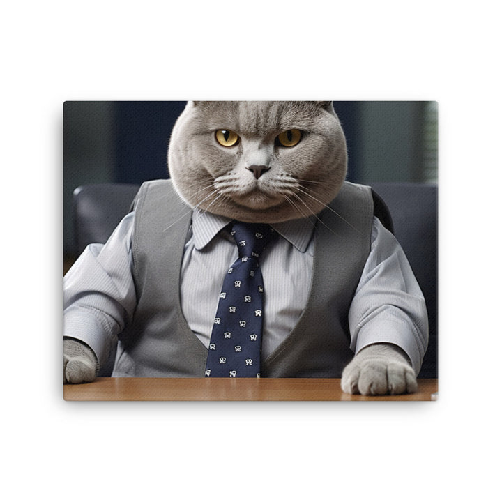 British Shorthair Sales Consultant Canvas - PosterfyAI.com