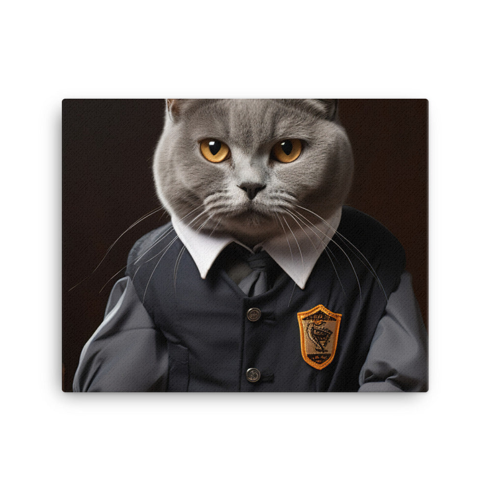 British Shorthair Referee Canvas - PosterfyAI.com