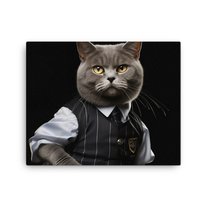 British Shorthair Referee Canvas - PosterfyAI.com