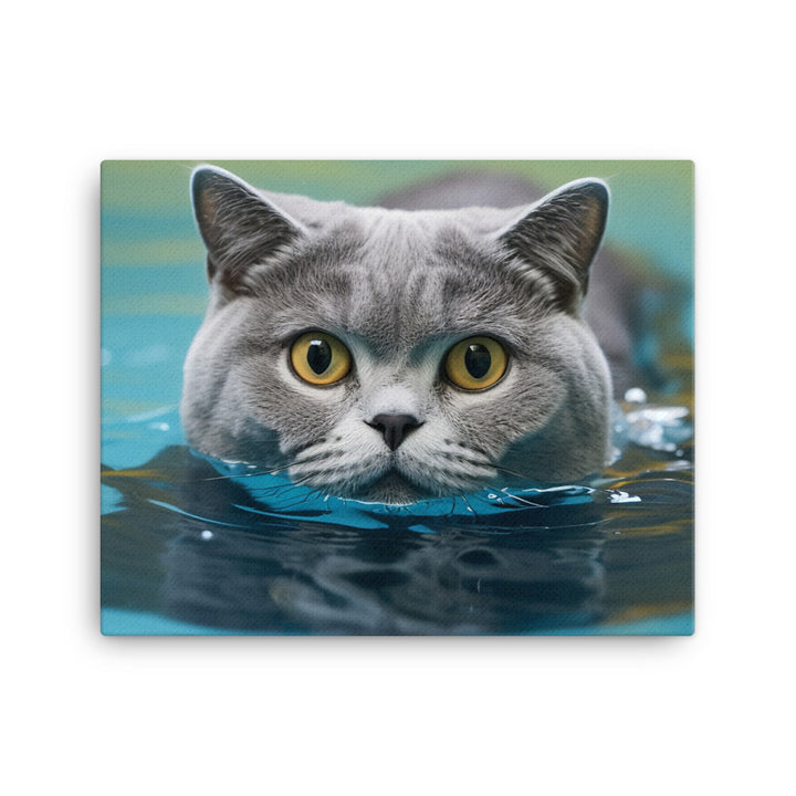 British Shorthair Lifeguard Canvas - PosterfyAI.com