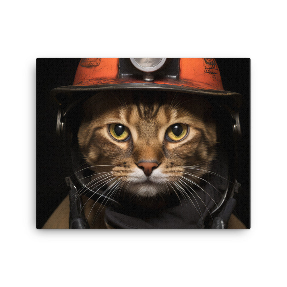 Abyssinian Firefighter Canvas - PosterfyAI.com