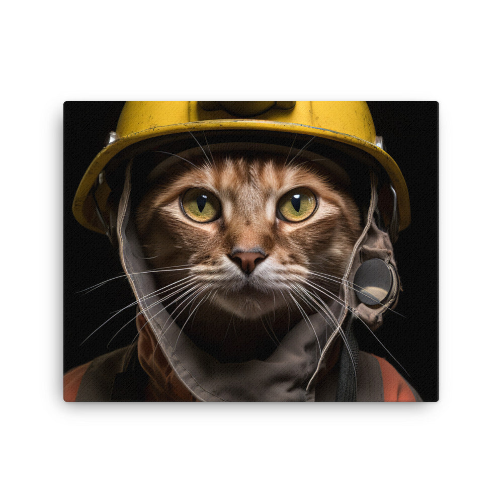 Abyssinian Firefighter Canvas - PosterfyAI.com