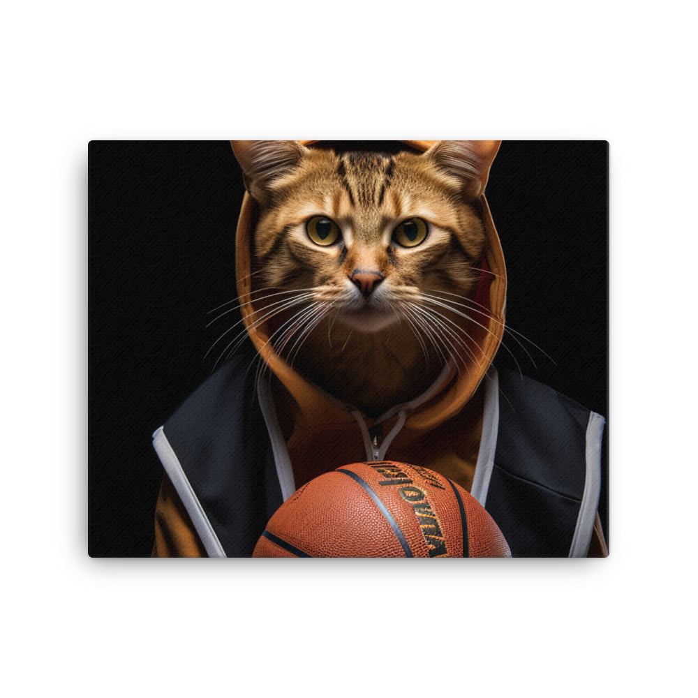 Abyssinian Basketball Player Canvas - PosterfyAI.com