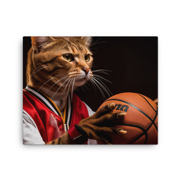 Abyssinian Basketball Player Canvas - PosterfyAI.com