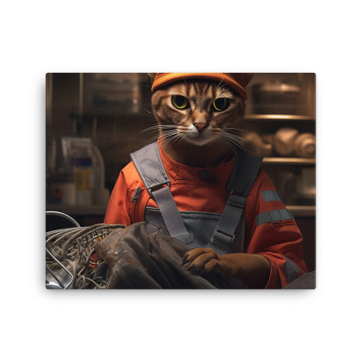 Abyssinian Janitor Canvas - PosterfyAI.com