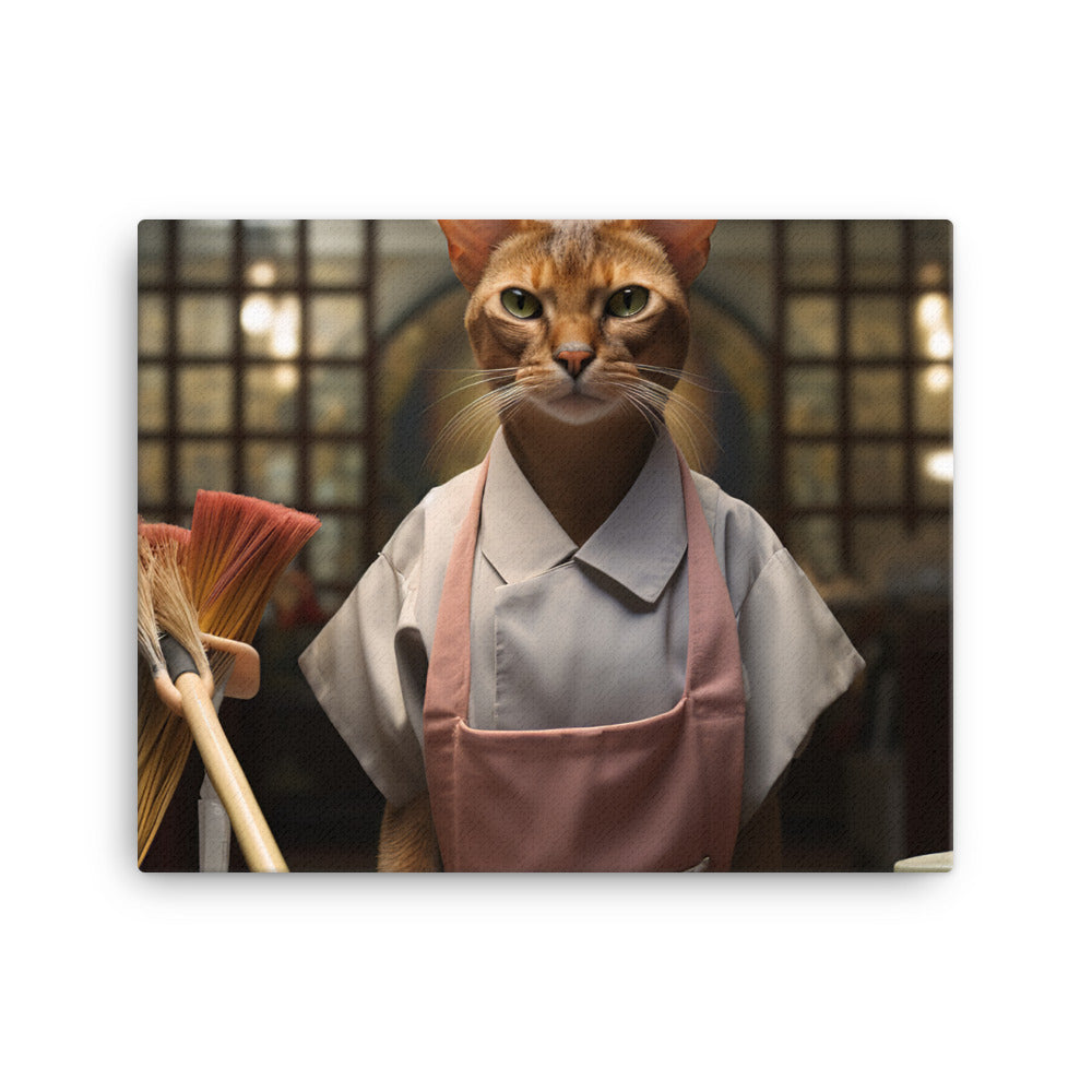 Abyssinian Janitor Canvas - PosterfyAI.com