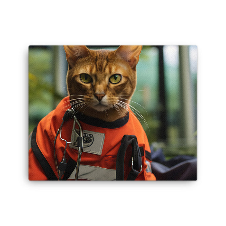 Abyssinian Paramedic Canvas - PosterfyAI.com