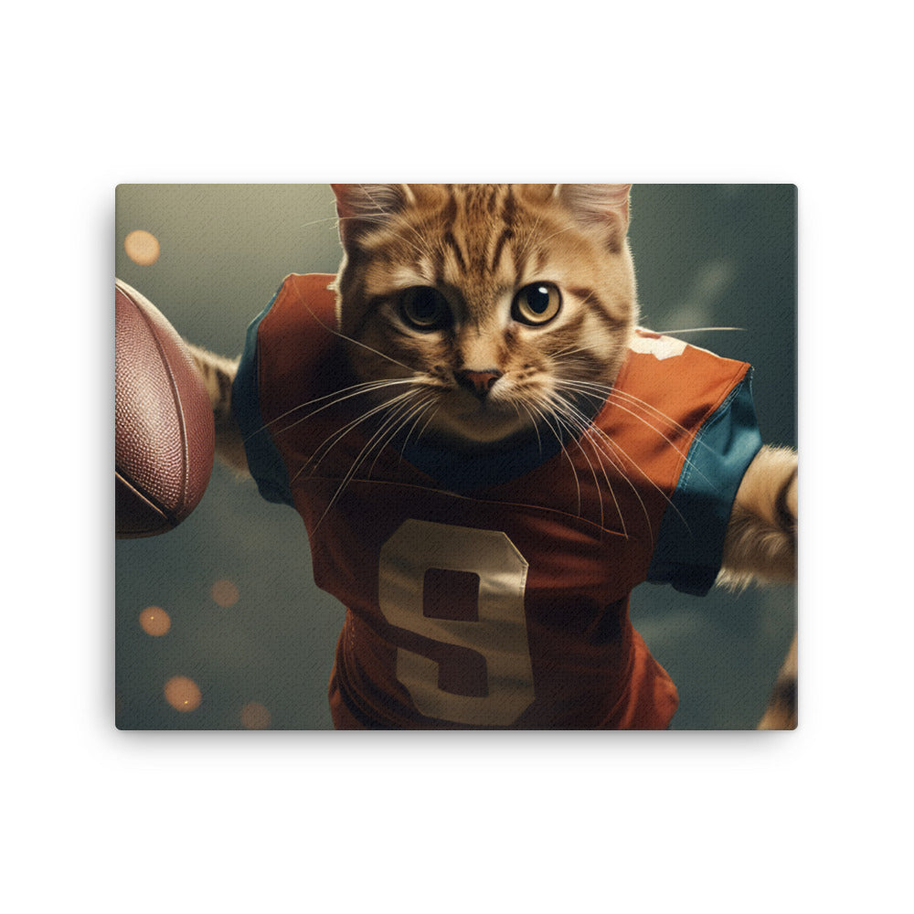 Abyssinian Football Player Canvas - PosterfyAI.com