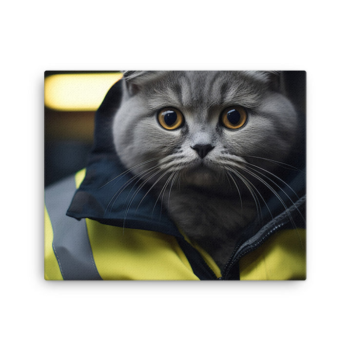 Scottish Fold Transit Operator Canvas - PosterfyAI.com